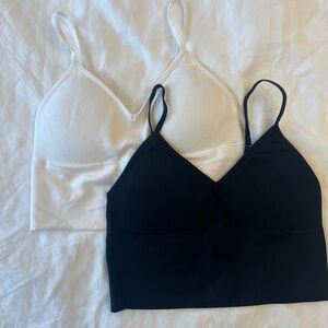 Duynamite V-Neck Bralette Set - Black & White